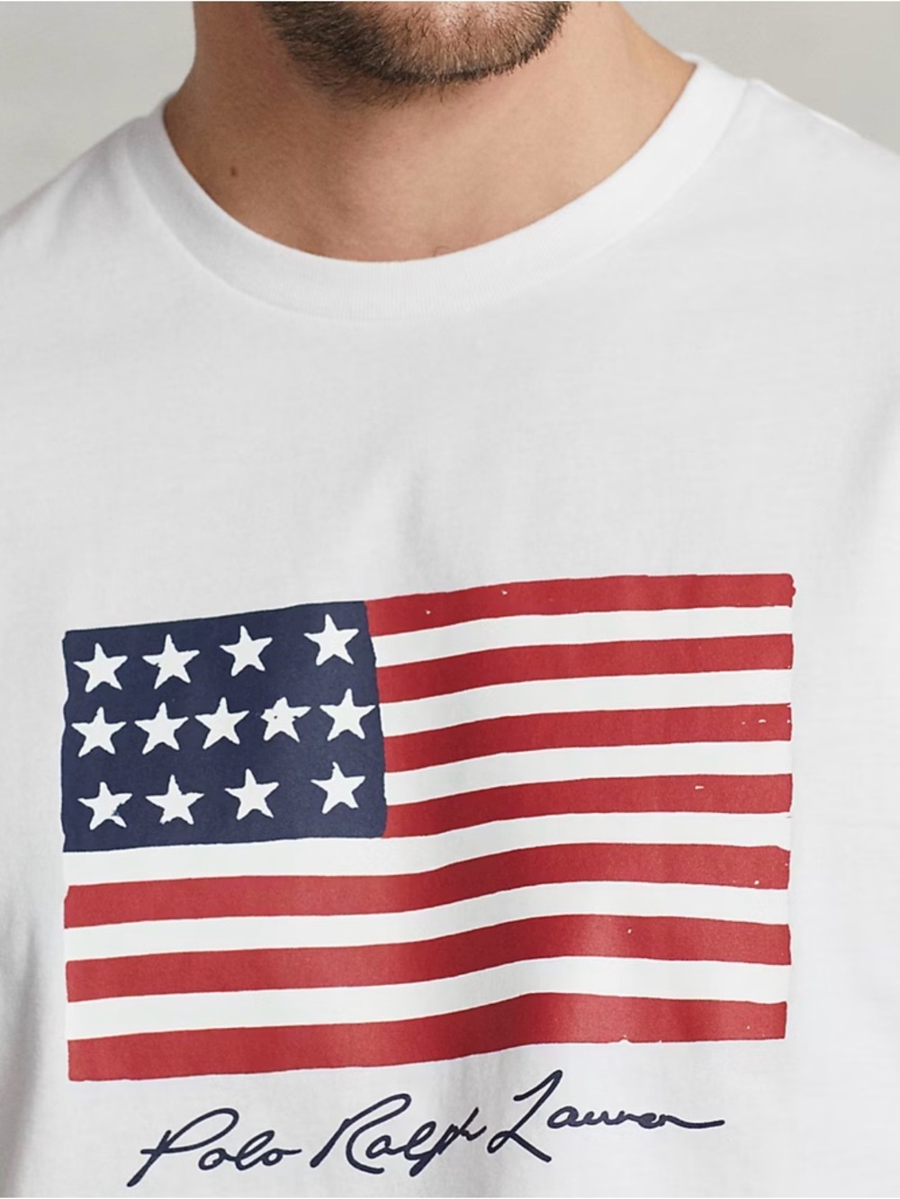 Polo Ralph Lauren Flag Tee Shirt Americana Casual Classic Fit Men’s Size Large - Picture 6 of 9